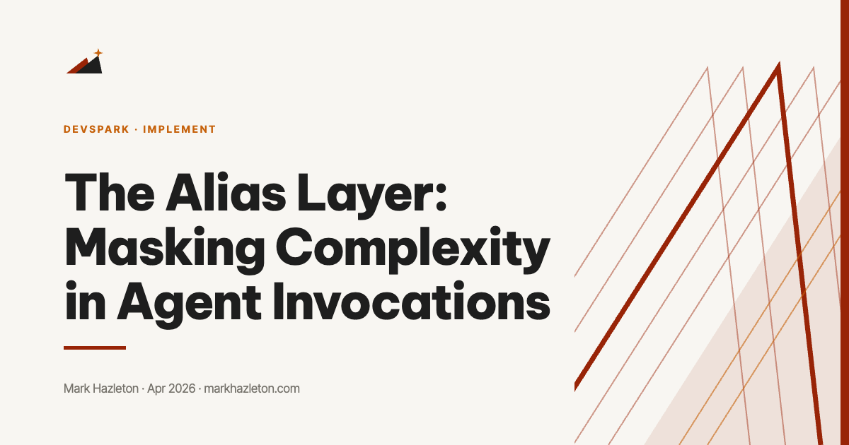 The Alias Layer: Masking Complexity in Agent Invocations