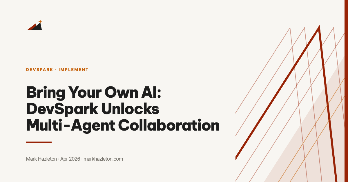 Bring Your Own AI: DevSpark Unlocks Multi-Agent Collaboration
