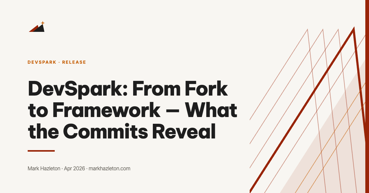 DevSpark: From Fork to Framework — What the Commits Reveal