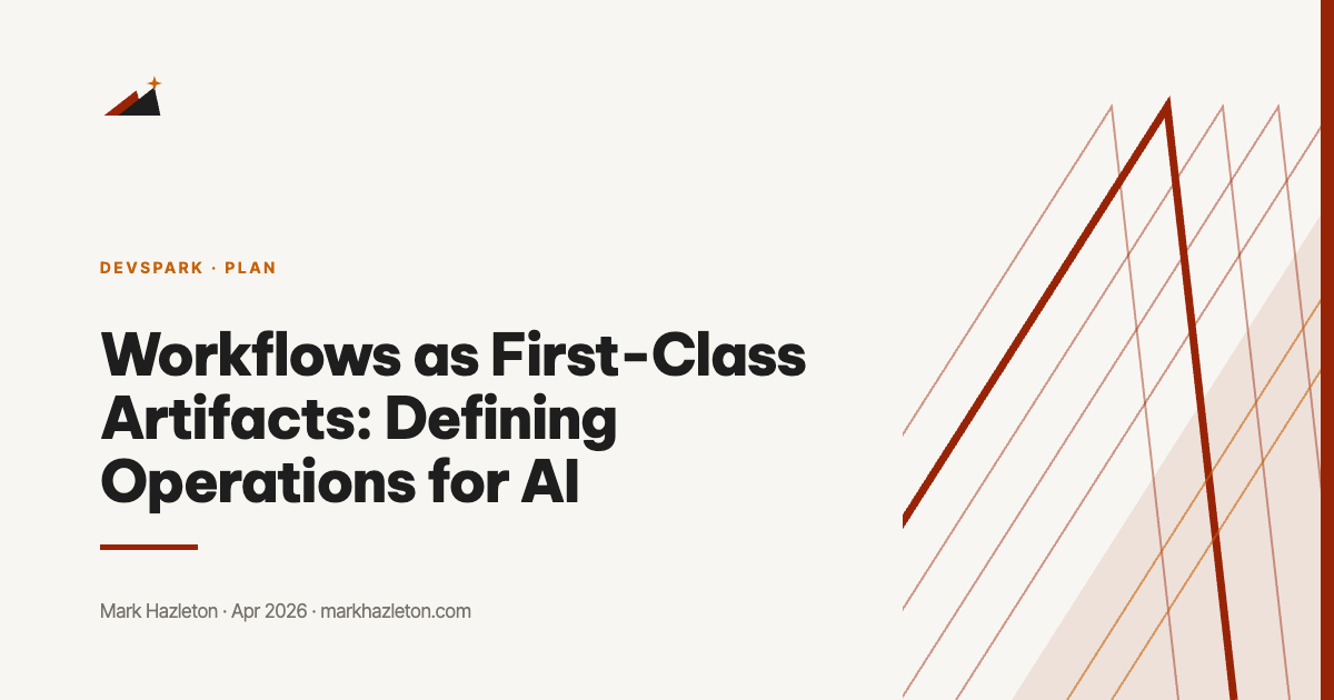 Workflows as First-Class Artifacts: Defining Operations for AI