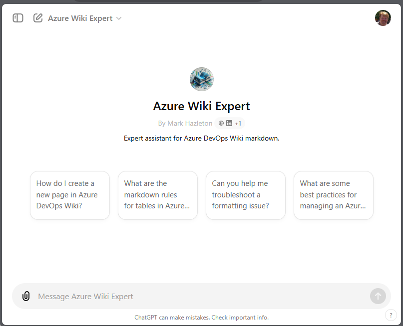 Azure Wiki Expert GPT 