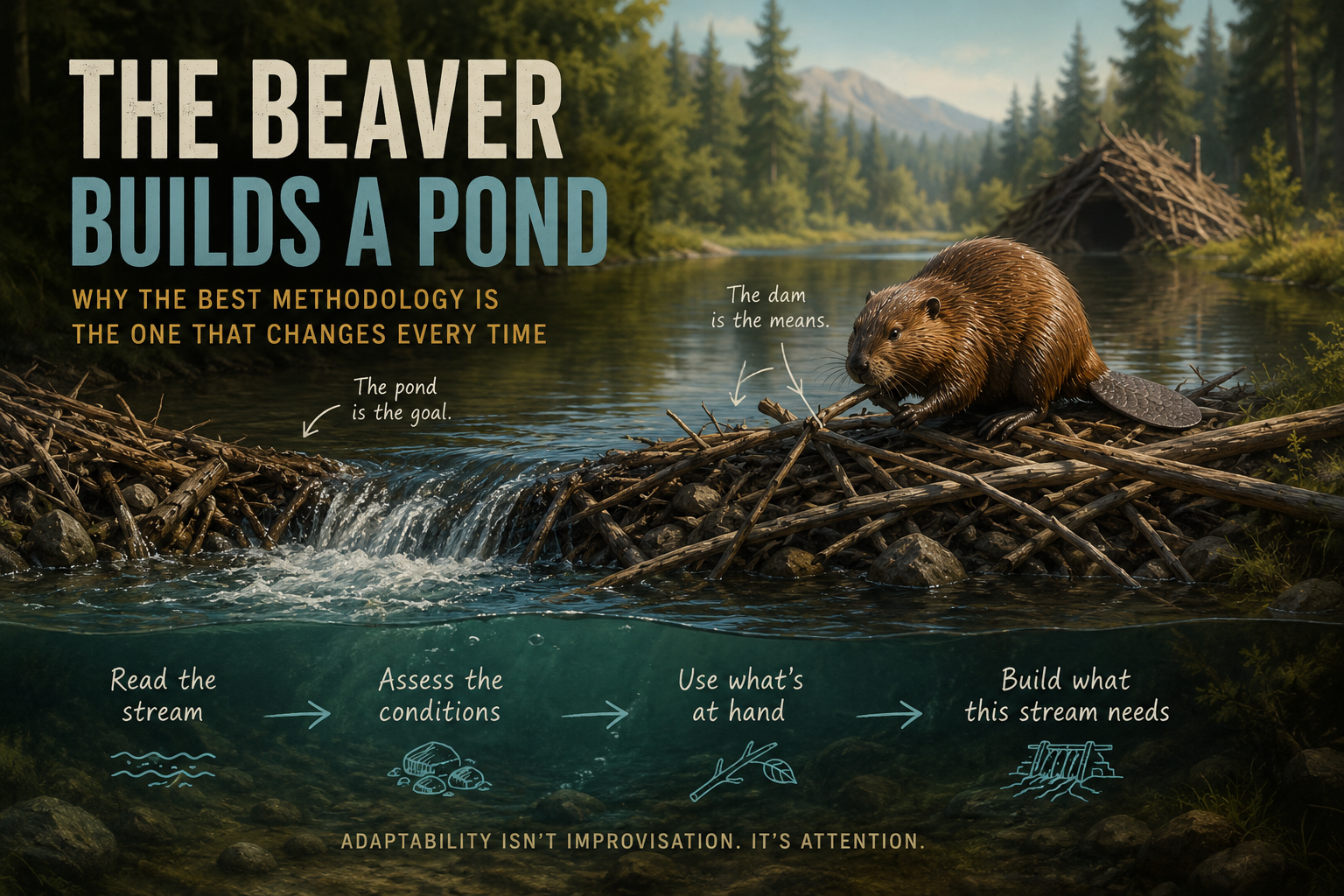 The Beaver Builds a Pond