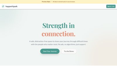 SupportSpark: A Lightweight Support Network Without the Noise